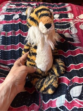 Jellycat Bashful Tiger Plush in Gold, Black & Cream